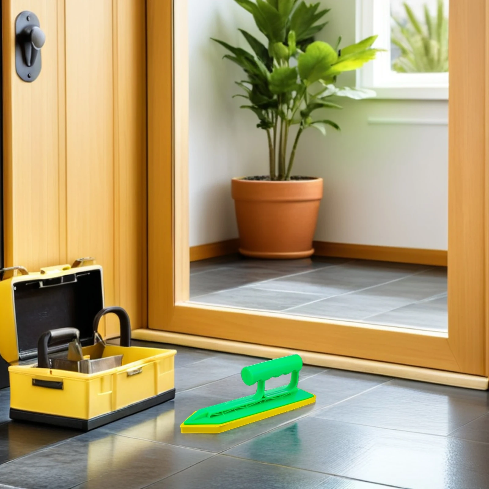 

Tile Grout Float Plastic Trowel with Eva Sponge 9.04x3.14x2.55in Floor Grout Filling Tool Caulking Hand Float Drywall Masonry