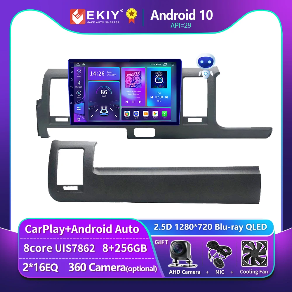 

EKIY T900 8G 128G For TOYOTA HIACE 2010 - 2018 RHD Car Radio Multimedia Video Player Navigation GPS Android Auto BT No 2 Din DVD