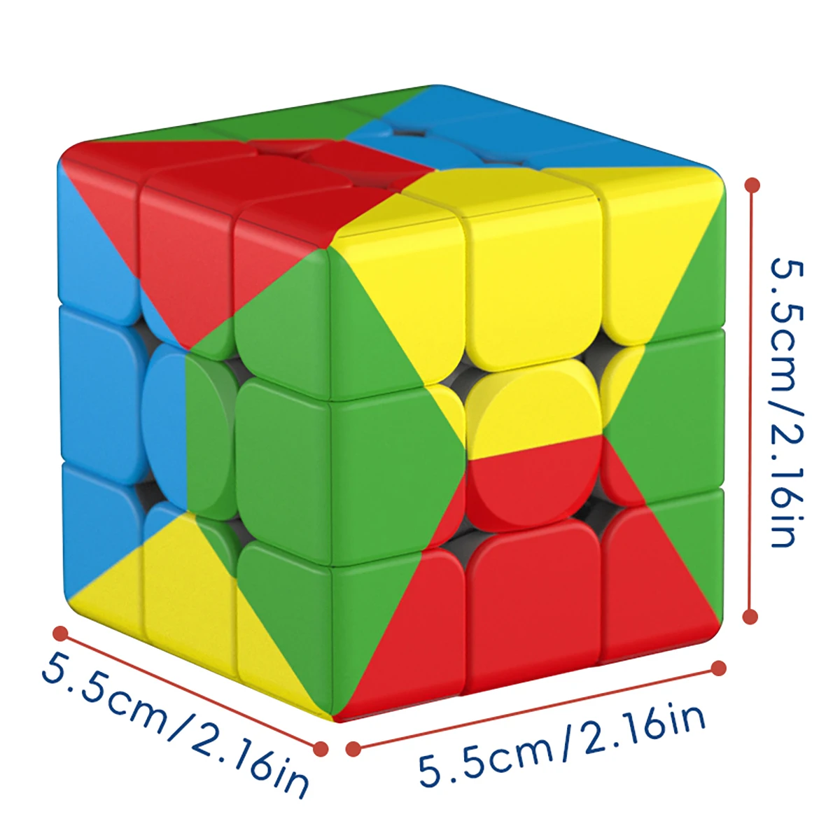 Magische Kubus 3x3x3 Quick Twist UV Gedrukt Vier Kleur vijfhoek Stressverlichtende Puzzel Professioneel Spel Kinderen Speelgoed Cadeau