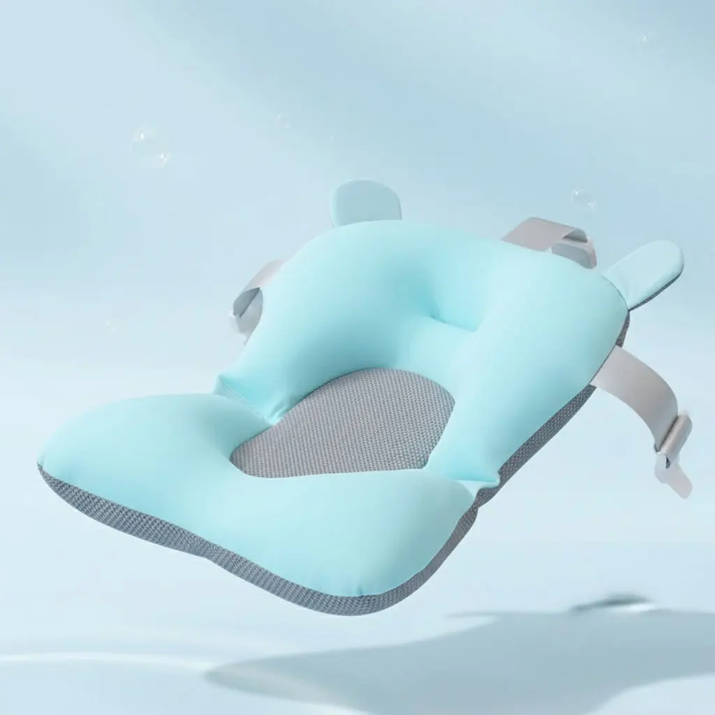

Newborn Floating Bath Support Sling - Universal Reclining Bathtub Seat Net for Infant Safety & Hands-Free Bathing