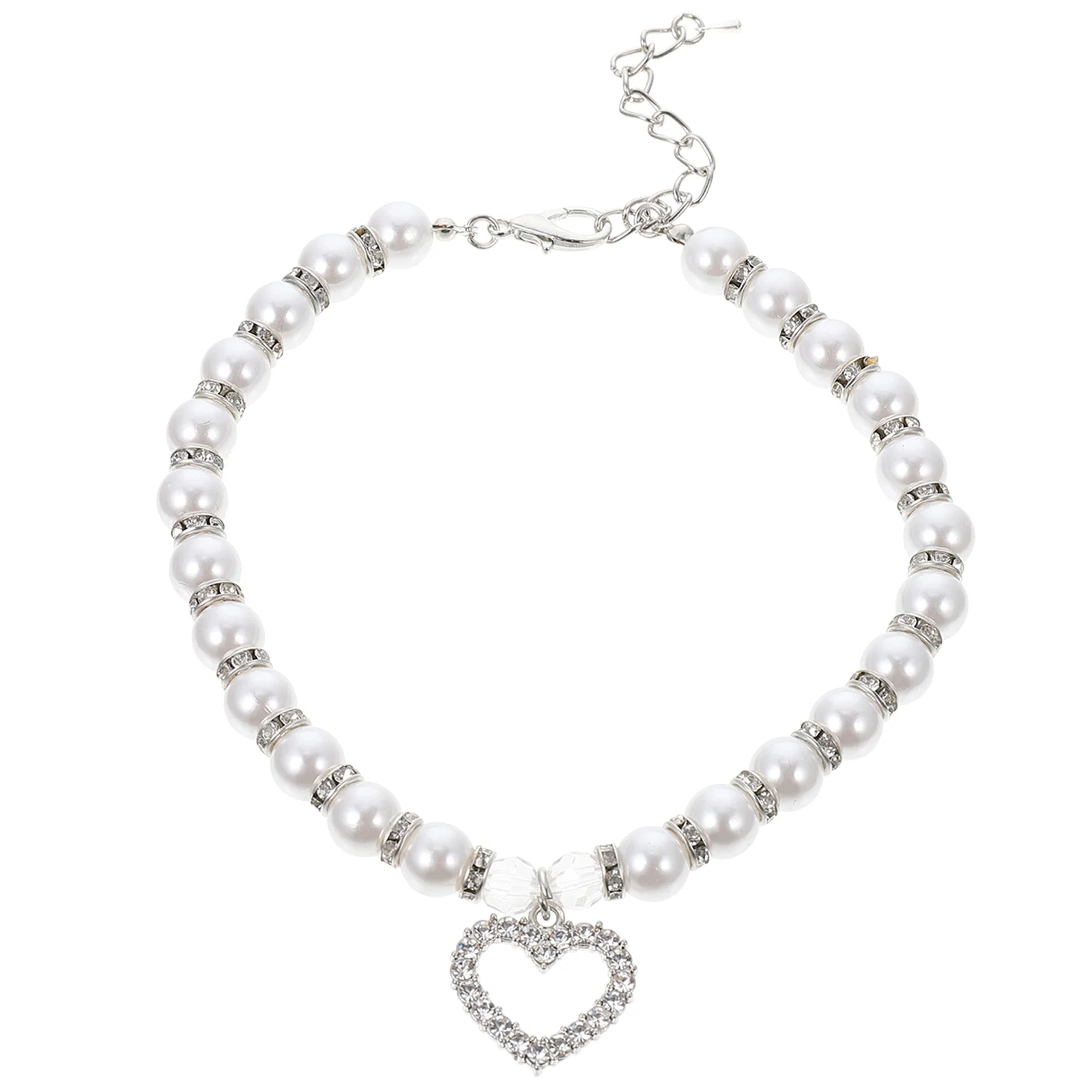 

Dog Collar With White Pearl For Puppy Pet Lightweight Durable Eco-Friendly Necklace Accessory Gift Puppy Collar Pet
