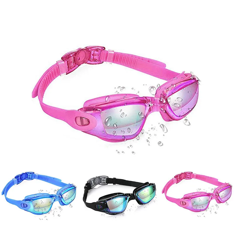 

New Swimming Goggles Adult Men Women Kids Anti-Fog Anti-Leakage UV Protector Soft Silicone Nose Bridge Prescription Swim Glasses