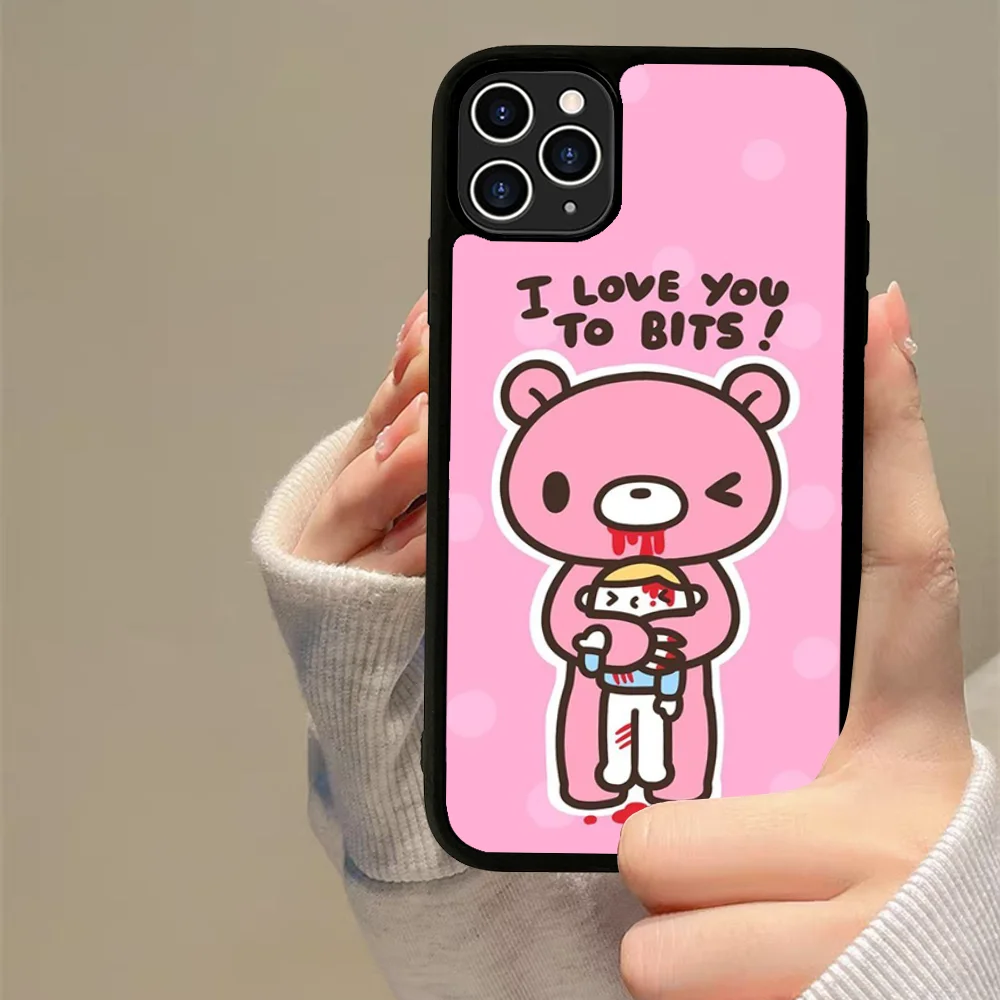 Cute G-Gloomy B-Bear Phone Case Silicone PC+TPU For Samsung S10 20 30 22 23 24 Plus Lite Ultra Cover