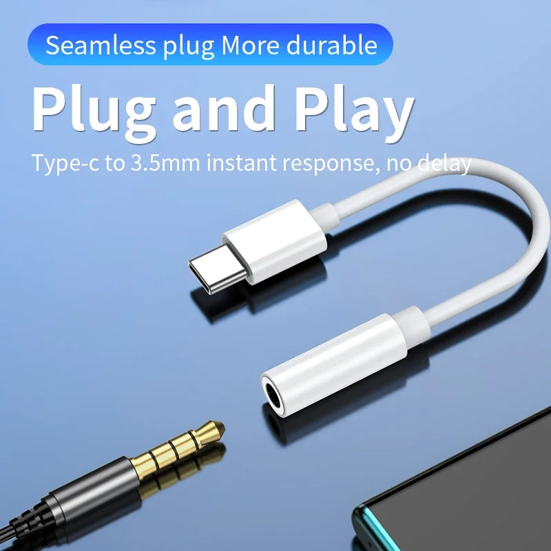 Original USB-C to 3.5mm Headphones Adapter Cable For Apple iPhone 15 Pro Max Xiaomi Samsung Type C Audio Converter Accessories