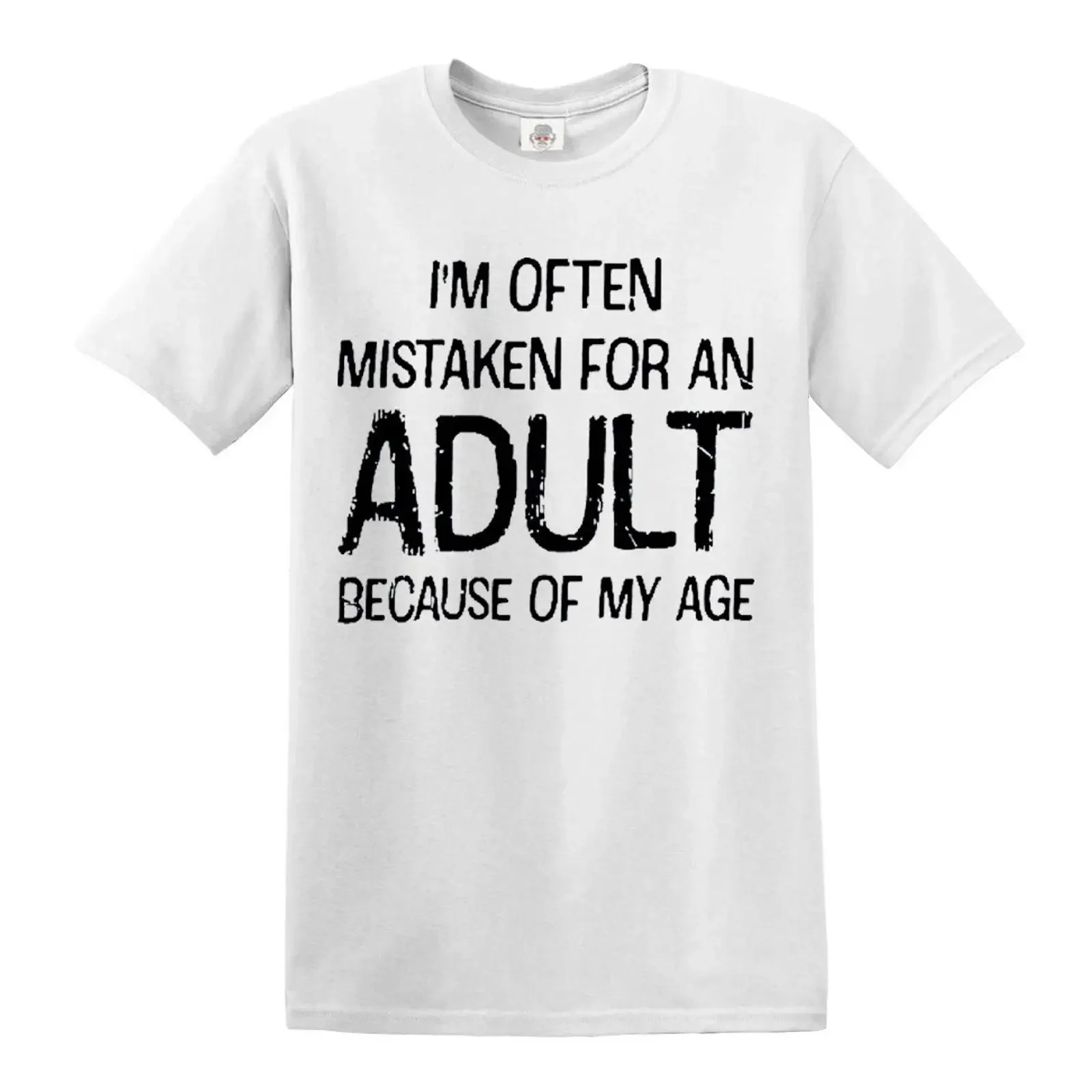 Adult Because Of My Age T Shirt Fun Lover Xmas Mens Funny Top vintage Washed graphic Soft designer clothes fashion streetwear