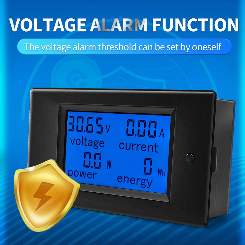 Peacefair PZEM 20A/50A/100A Digital Meter DC 6.5-100V Voltmeter Ammeter Voltage Current Power Energy Detector Car Multimeter