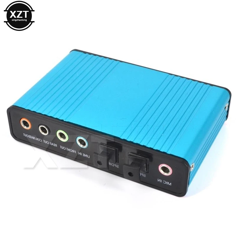 Laptop Desktop Computer Sound Card 5.1 Channel USB Cable Fiber Optic Sound Audio Card Voice Chat Game Live Streaming Controller