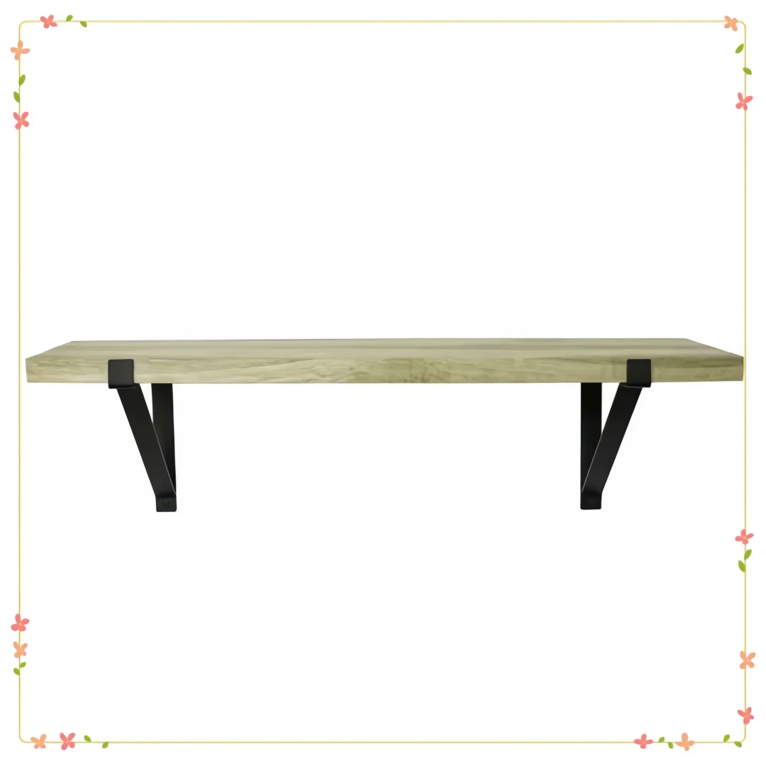 

Small Pine Wood Shelf 23x6", Easy Install Floating Shelf, Entryway Mail Organizer, Space-Saving Shelf for Books & Keys