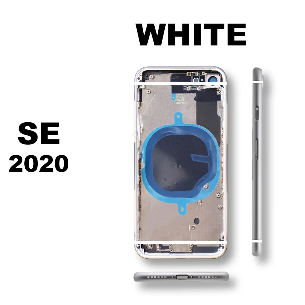 For iPhone SE 2020 Housing New Case Battery Back Cover+Middle Case Frame +SIM Tray + Side Button Parts +Disassembly Tool Se2020