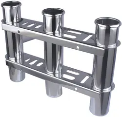 Portacanna da pesca per barche in acciaio inossidabile a 3 tubi portacanna per Yacht supporto per canna da pesca Offshore accessori Hardware per barche
