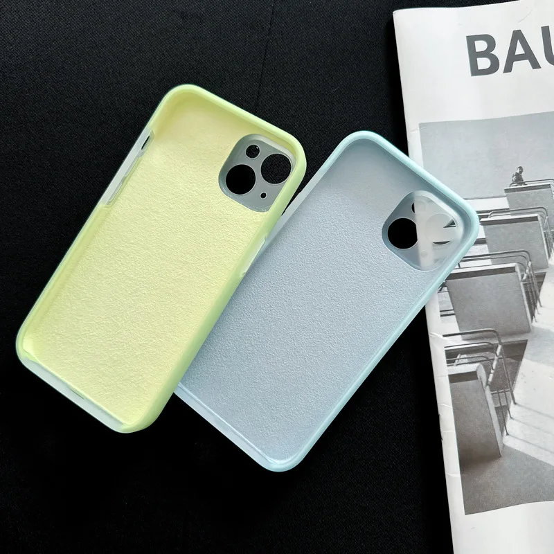 Silicone liquido gelatinoso, adatto per la custodia del cellulare iPhone16P, obiettivo all-inclusive Macaron, custodia protettiva Apple 15Pro.