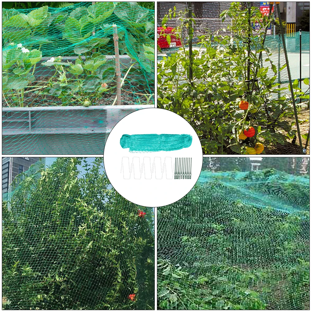 

1 Set Anti-Bird Netting Protection Mesh Garden Trellis Fencing Durable Plant Netting With Cable Ties Pegs Safe Practical Garden