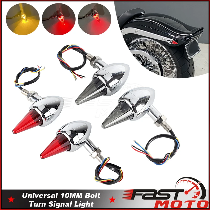 

Universal Motorcycle LED Turn Signal Light 10mm Bullet Indicator Tail Brake Light Blinker For Harley Chopper Bobber Cafe Racer