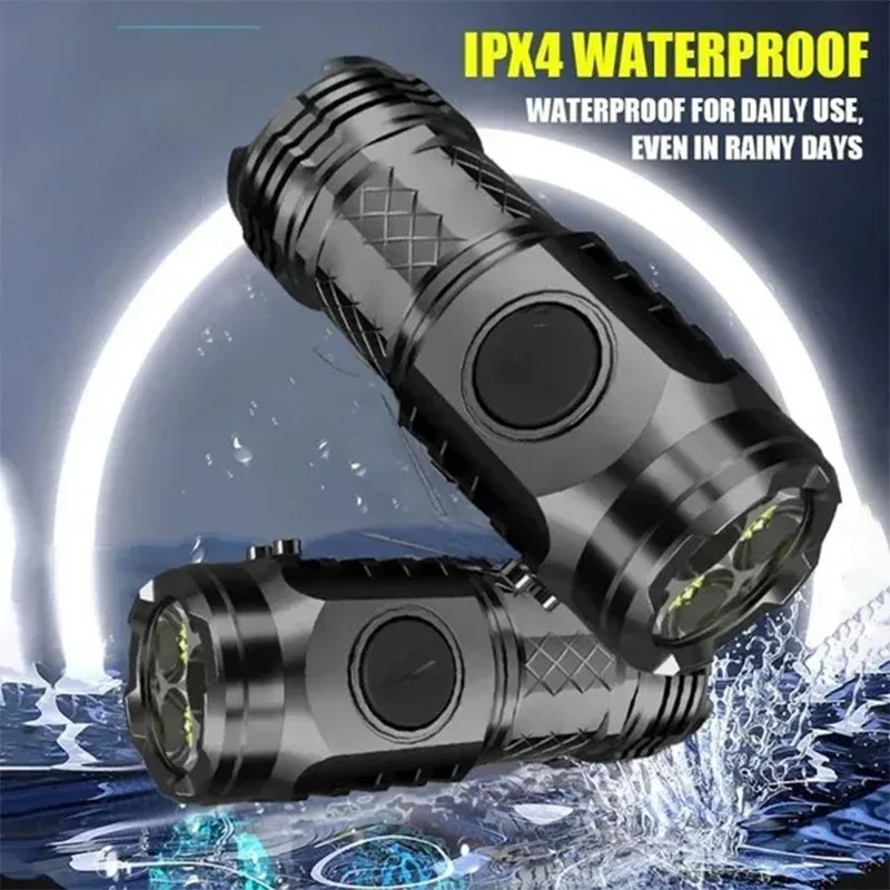 Mini Flashlight USB Rechargeable Flashlights High Lumens Waterproof Torch Emergency Light Super Bright Flashlight