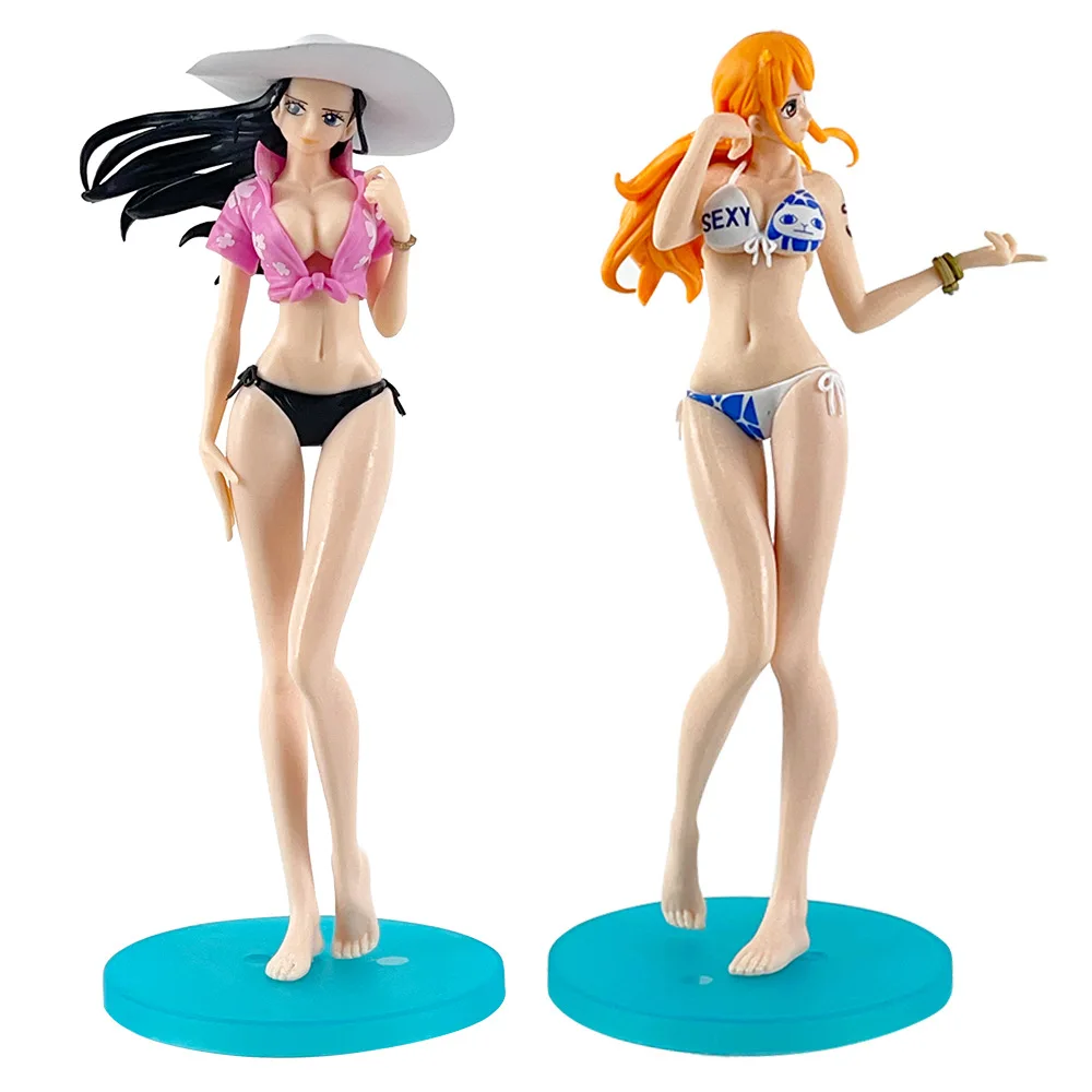 

4 Types Anime ONE Piece Figurine Boa Hancock Nami Bathing PVC Action Figures Model Collection Dolls Toys Gifts