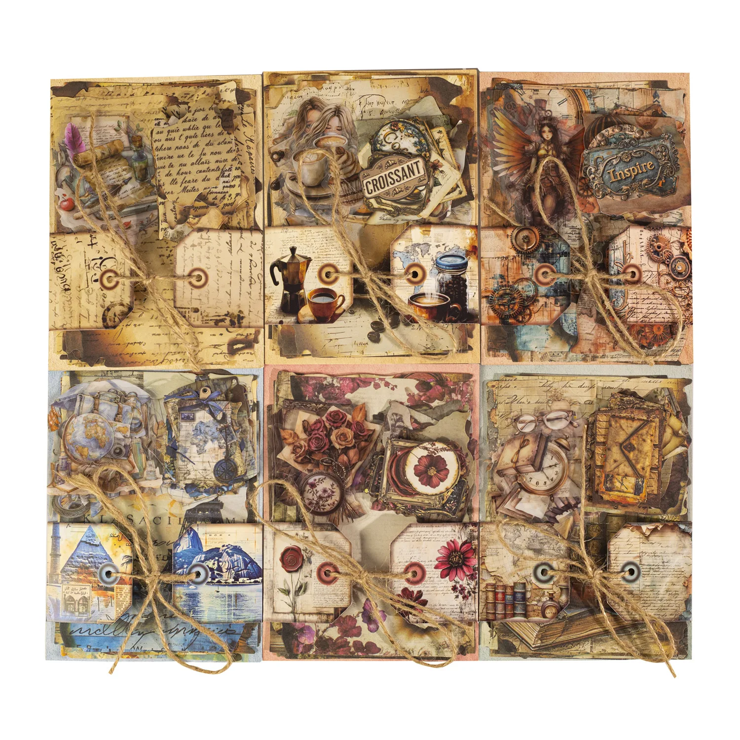 50 pz/lotto Taccuini Memo Materiale Carta Bruciare Tracce Narrativa Spazzatura Ufficiale Scrapbooking carta Decorazione di cancelleria