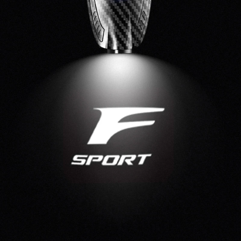 

For Lexus RX NX F Sport IS 300h 2pcs USB Rechargeable GR Sport Logo Car Door HD LED Lamps Projector Courtesy Welcome Lights