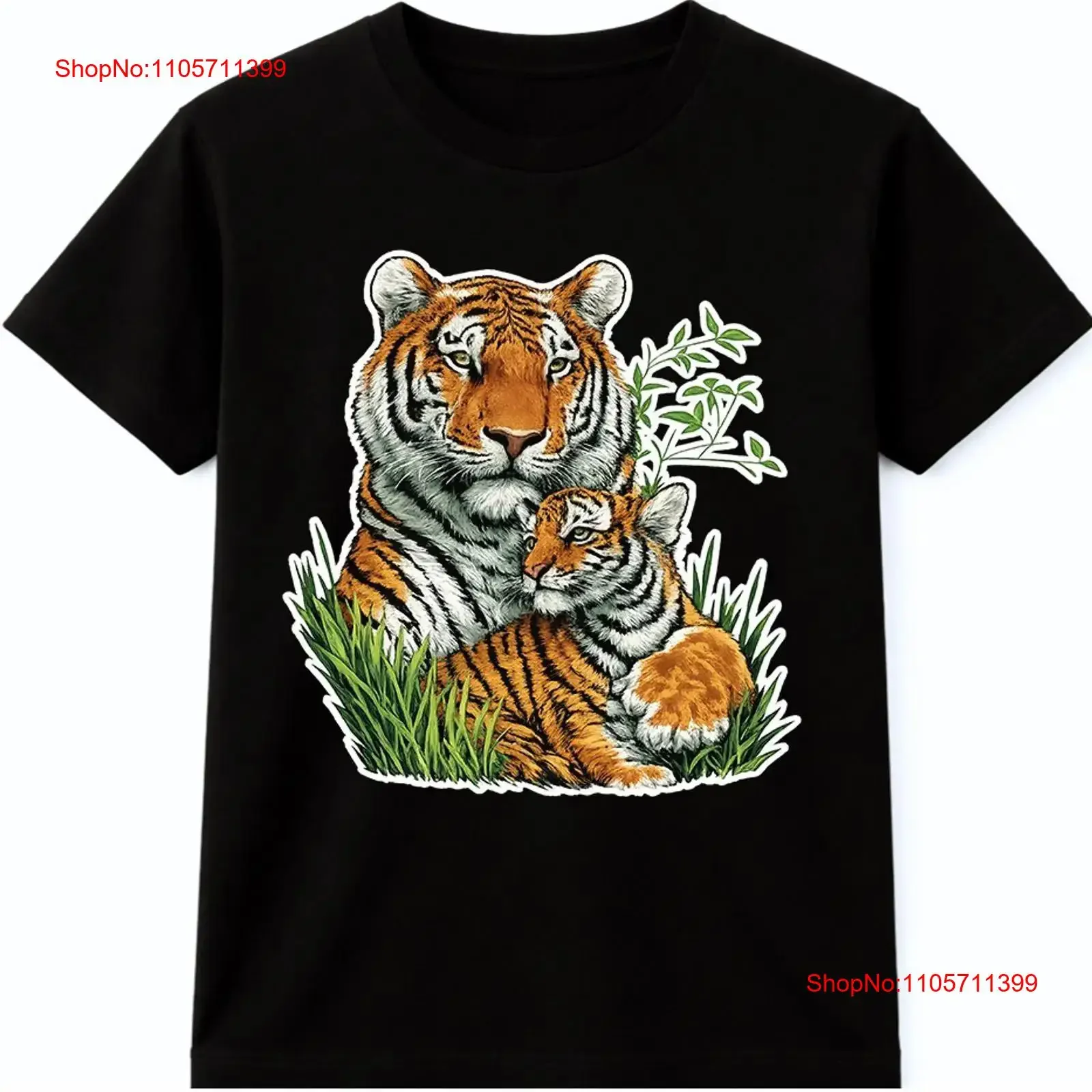 Tiger Cub T Shirt Baby Animal Lover Wildlife Nature Family long or short sleeves vintage Washed streetwear Slightly Breathable