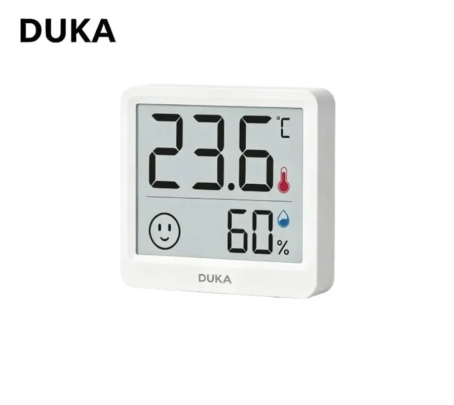 DUKA ATuMan 2.5-Inch LCD Digital Thermometer Hygrometer Indoor Temperature Humidity Meter Mini Weather Station for Baby Room