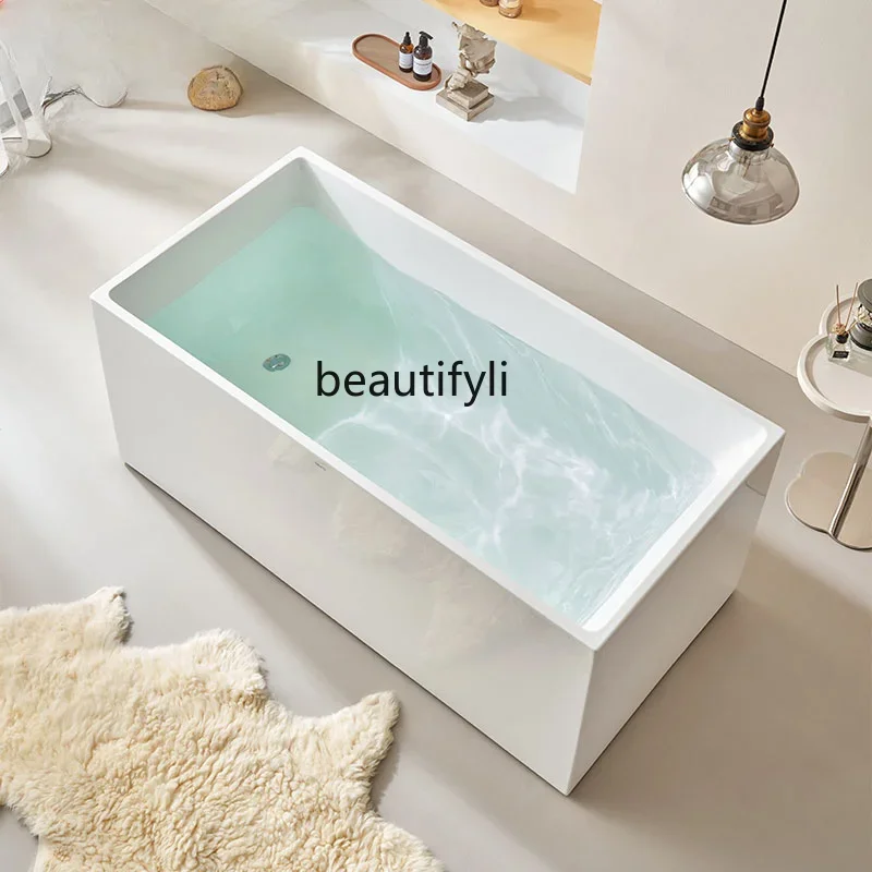 

Bathroom Acrylic Bathtub Household Small Apartment Double Bed & Breakfast Bath Thin Edge Independent Japanese Bathtub