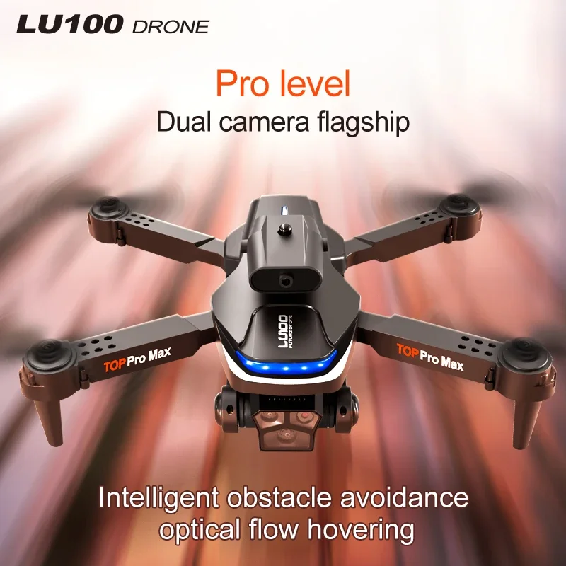 New Lu100 RC Drone 8K Professinal With 4K Three Camera Wide Angle Optical Flow Localization 360° Obstacle Avoidance Quadcopter