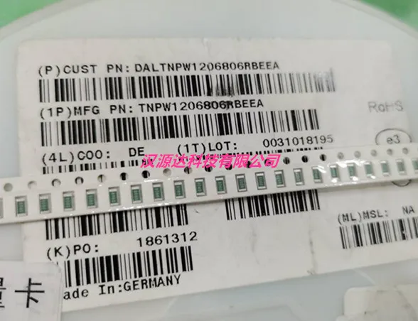 

50pcs/lot TNPW1206806RBEEA 1206 806R 806 25PPM 0.1% 1/4W chips Electronic new