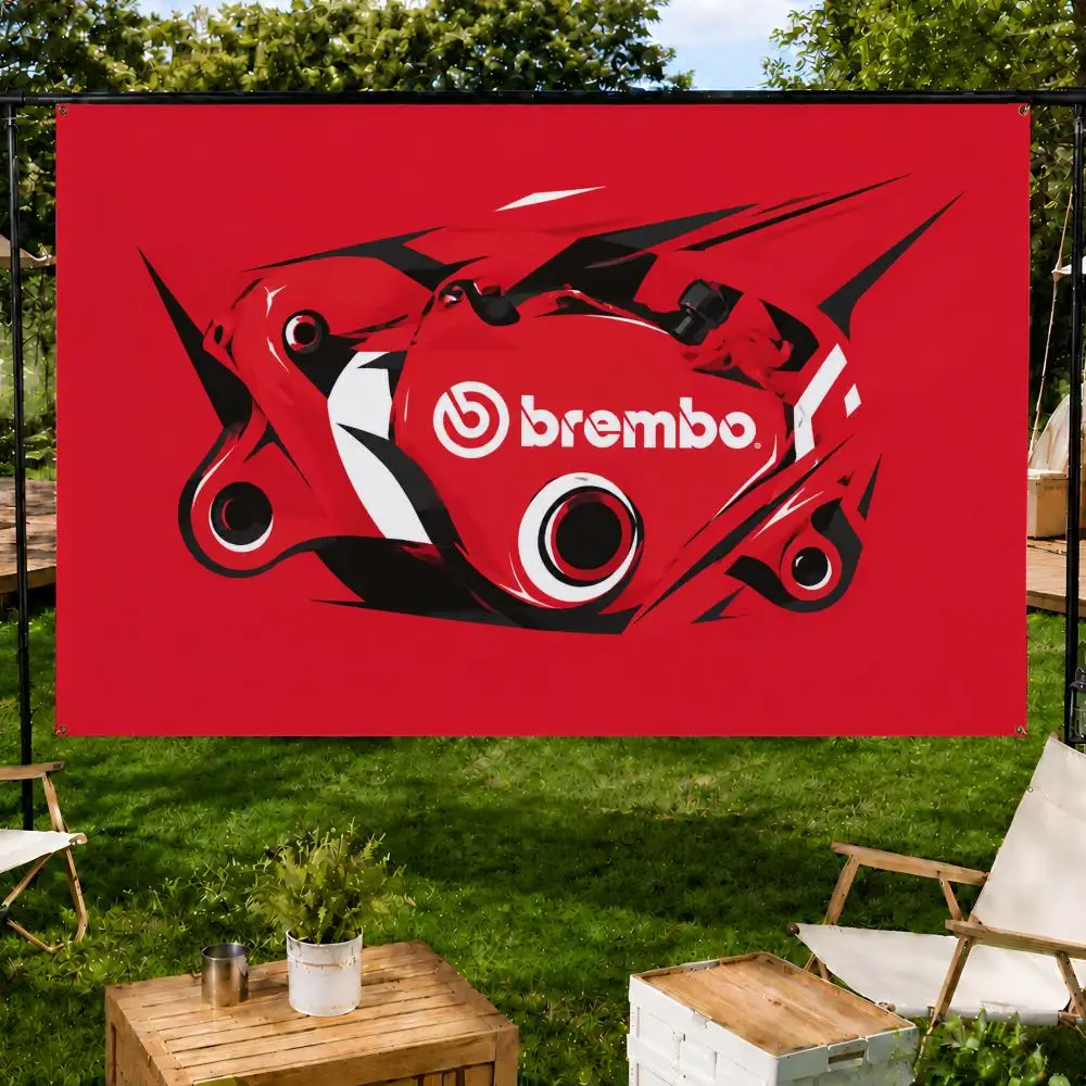 Auto Racing Brembo Flags Fan support, home, dormitory, wall decoration, outdoor camping, party banners, gifts
