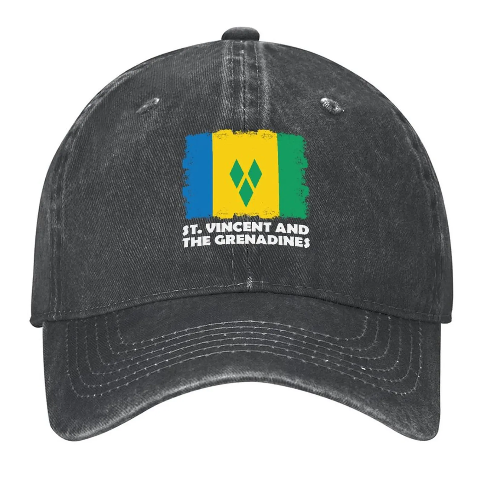 

St Vincent and the Grenadines National Flag Distress Baseball Cap golf hat genuine Designer Hat fishing caps man Men's Women's
