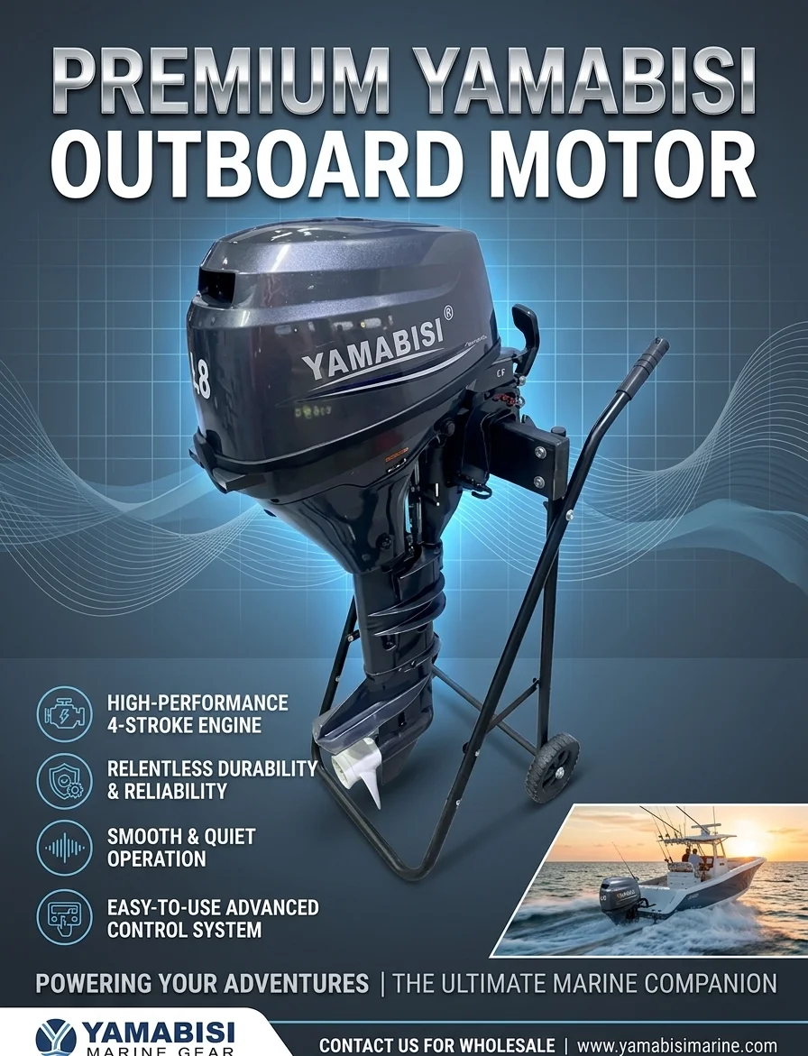 Fishing Boat Outboard Motor - Yamabisi 4-Stroke Outboard Engine (9.8HP/15HP/20HP/25HP) Heavy-Duty