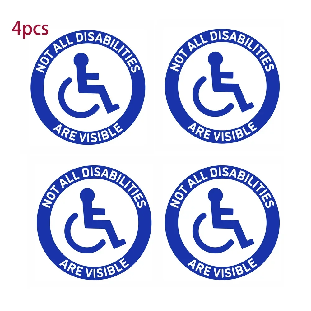 4x Not All Disabilities Are Visible Decal Mental Health Car Truck Sticker