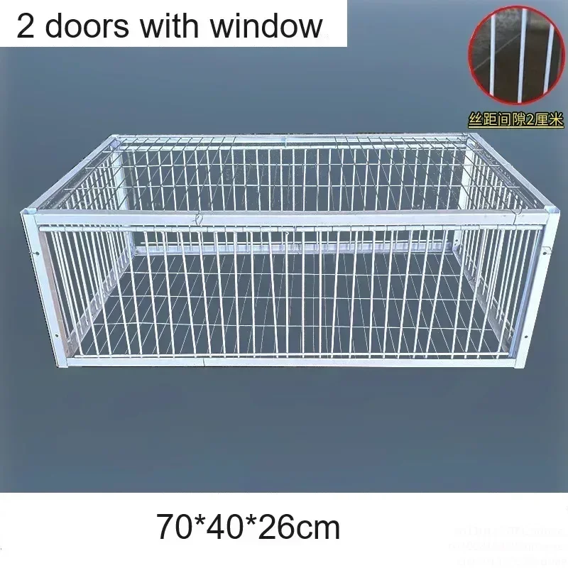Custom Foldable Galvanised Pigeon Bird Trap Cage Humane One-way Entrance for Feral Pigeons Doves