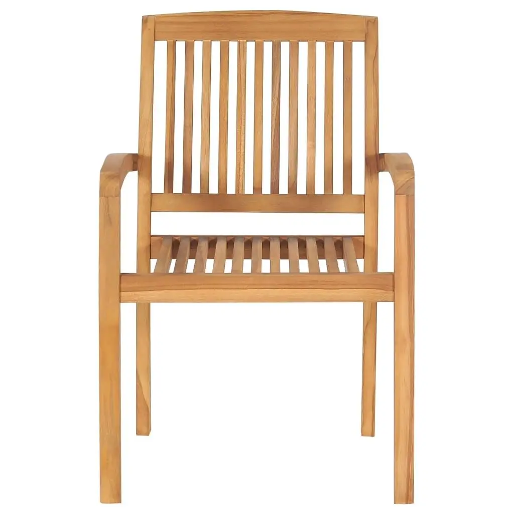 Tuinstoelenset van 6 grijze teakhouten buitenzitplaatsen met comfortabele polyester kussens