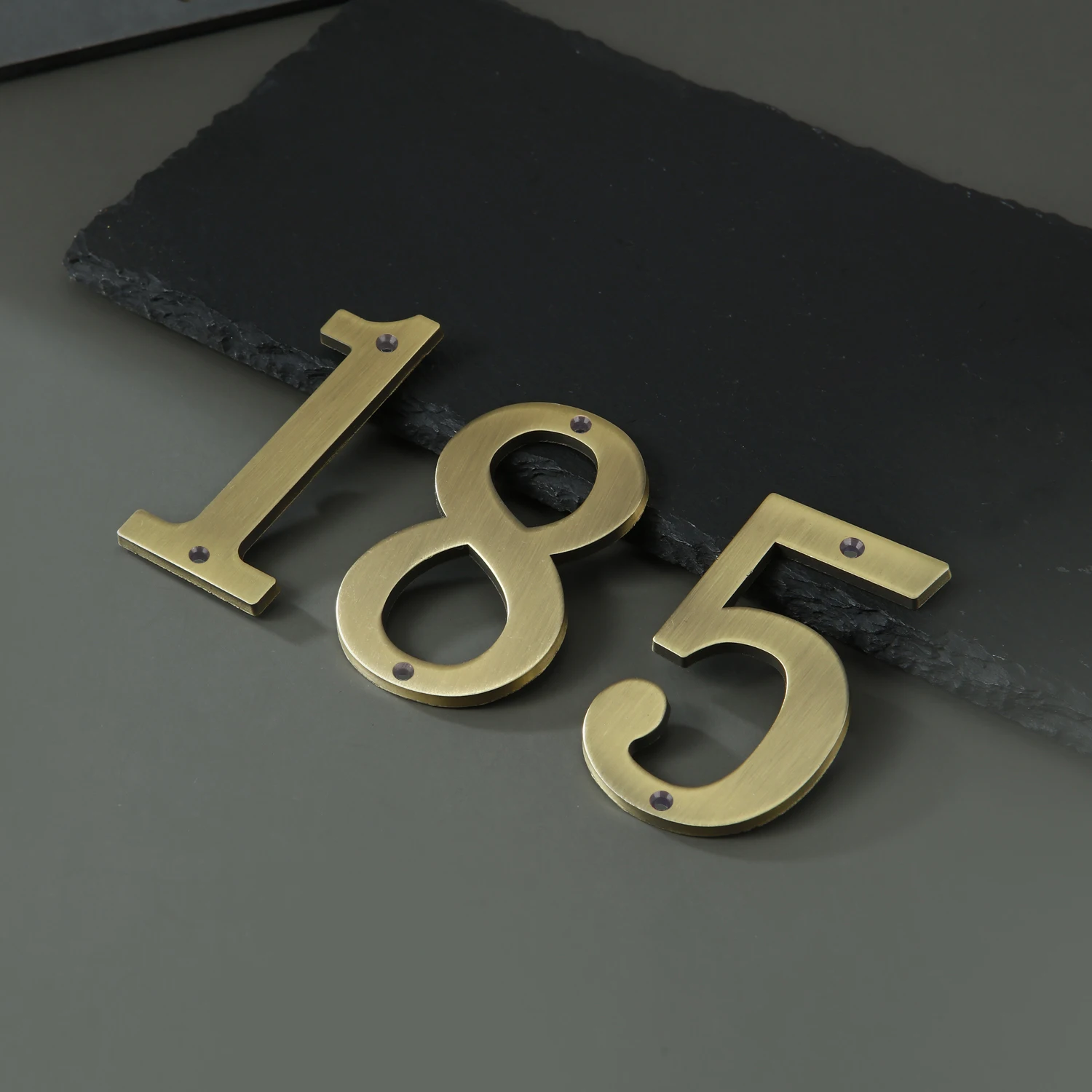 1Pcs 3Inch Metal House Numbers with M2 Screws Solid Zinc Alloy Mailbox Numbers 3D Address Numbers for Outside House Apartment