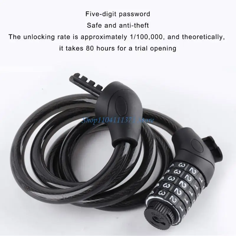 

P9FC Durability Steel Cable Lock Bike Combination Lock Code Security Anti Thefts Lock for Bicycles Protecting