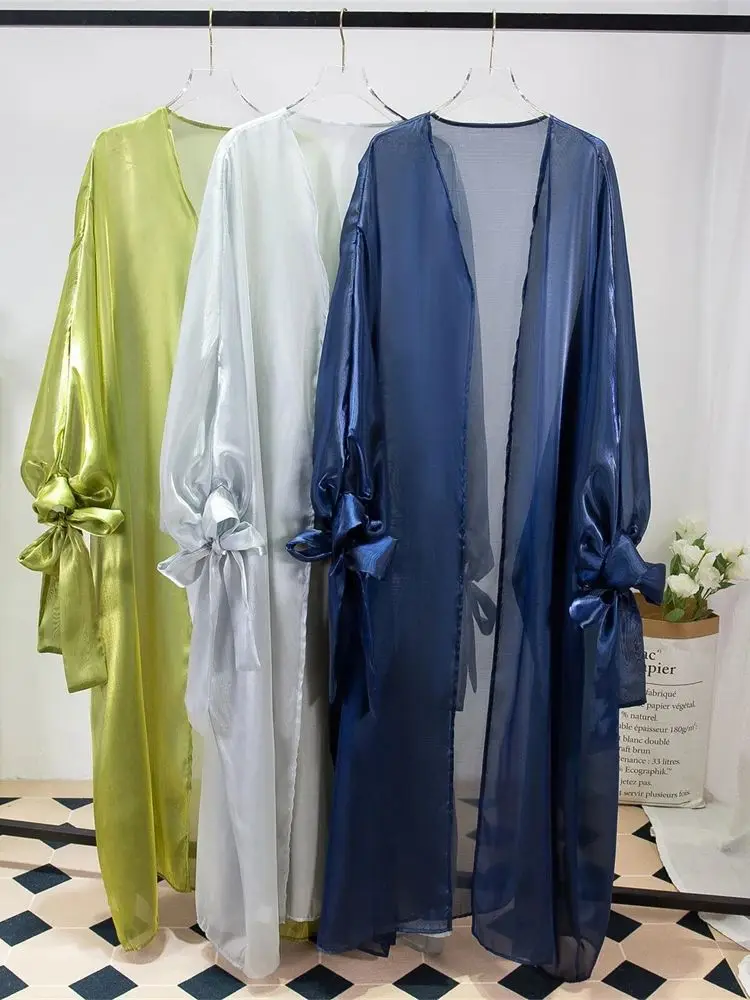 Ramadan Kimono Abaya Dubai Kaftan Saudi Arabia Turkey Islam Muslim Dress Prayer Clothes Abayas For Women Robe Femme Musulmane