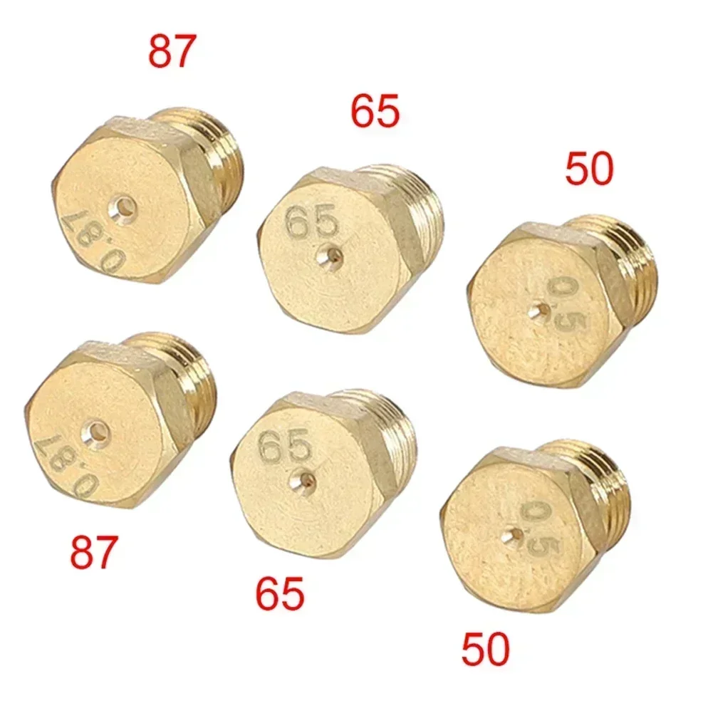 6Pcs Burner Gas Hob Lpg Conversion Kits Jets Nozzles Propane Injectors New For 50 65 70 87 95 Gas Stove Brass Nozzle