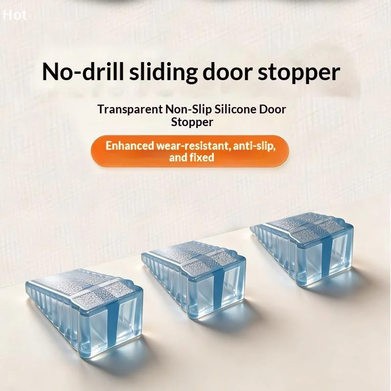 Door Stops Rubber Door Stopper Silicone Anti-collision Safety Door Stoppers Door Joints For Household Hardware Tools