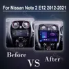 アンドロイド 14 Carplay 自動日産ノート 2 E12 2012-2021 カーラジオマルチメディアビデオプレーヤー GPS ナビゲーション WIFI 4 グラム DSP ステレオ DSP 2