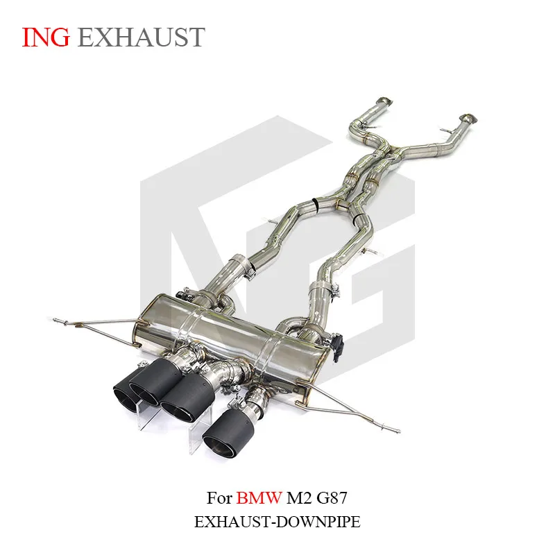 ING Gatling Style Stainless Steel Catback Exhaust for M2 G87 Muffler With Valve High Quality Auto Performance Turning Parts 6