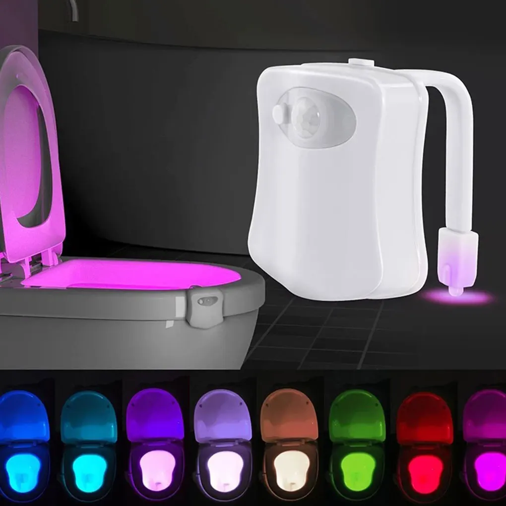 

3pcs Plastic Motions-Activated Toilet Light Light Sensitive And Color Changing Color Change Easy 8 colors