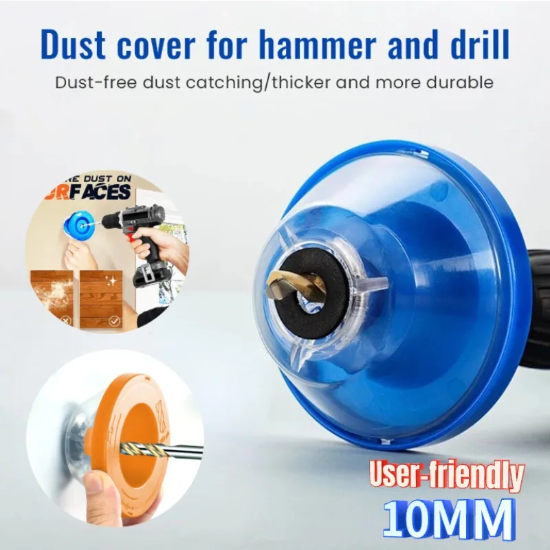 

10mm Electric Drill Dust Cover Drilling Holes Dust Catcher User-friendly Electric Hammer Dust Cover Wear-resistant Dustproof