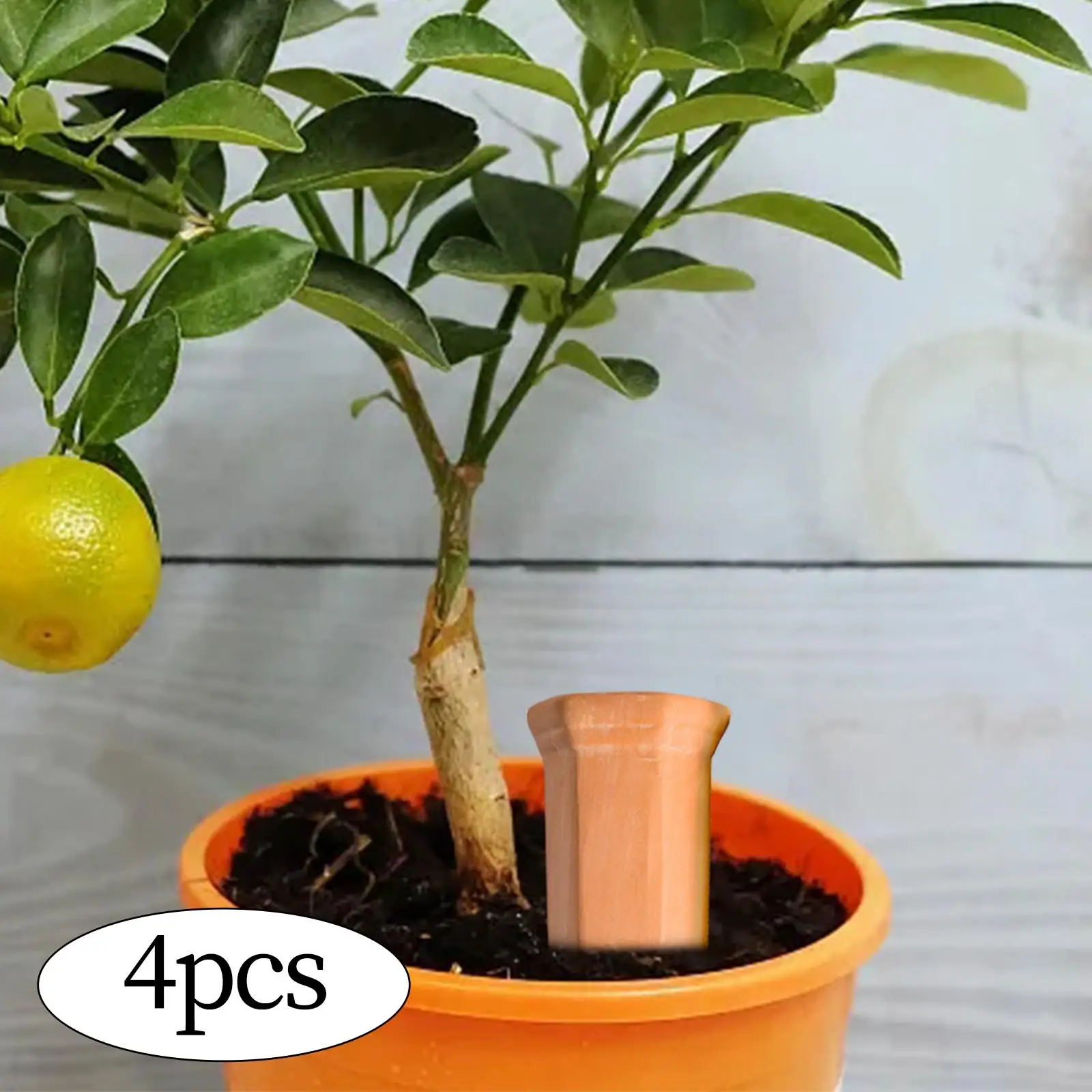 

Plant Watering Spikes, Plant Waterers, 4x Multifunctional Terracotta Terracotta