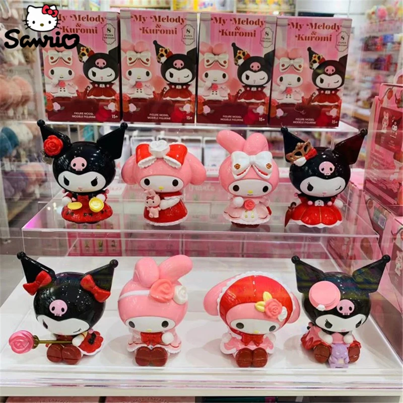 

Аниме Sanrio Kuromi My Melody глухая коробка Rose And Earl Series экшн-фигурка коллекция ПВХ декоративная модель куклы детские игрушки подарок