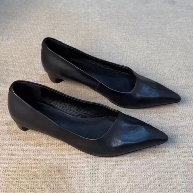 Femmes élégantes chaussures peu profondes confort chaussures femme concis mode bout pointu pompes femmes chaussures De bureau Zapatos De Mujer