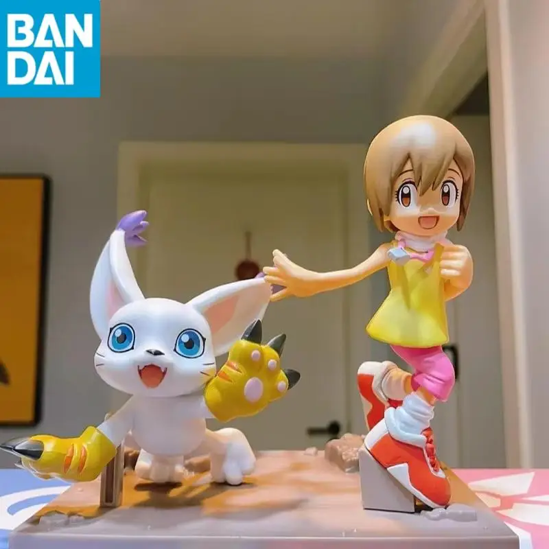 

Original Bandai Banpresto Dxf Digimon Tailmon and Yagami Hikari Anime Figures Model Anime Collection Ornaments Figure Toy Gift