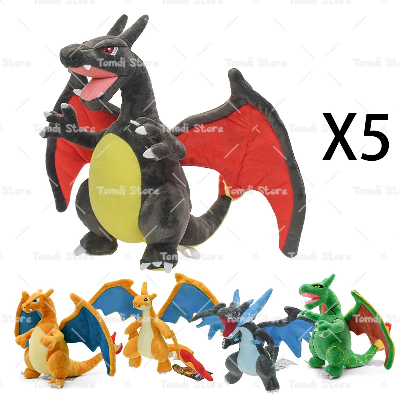 5 Pcs/ Lot Pokemon Shiny Charizard Plush Charizard Y Charizard X Wholesale Price Quantity Stuffed Toys Dragon Doll for Christmas