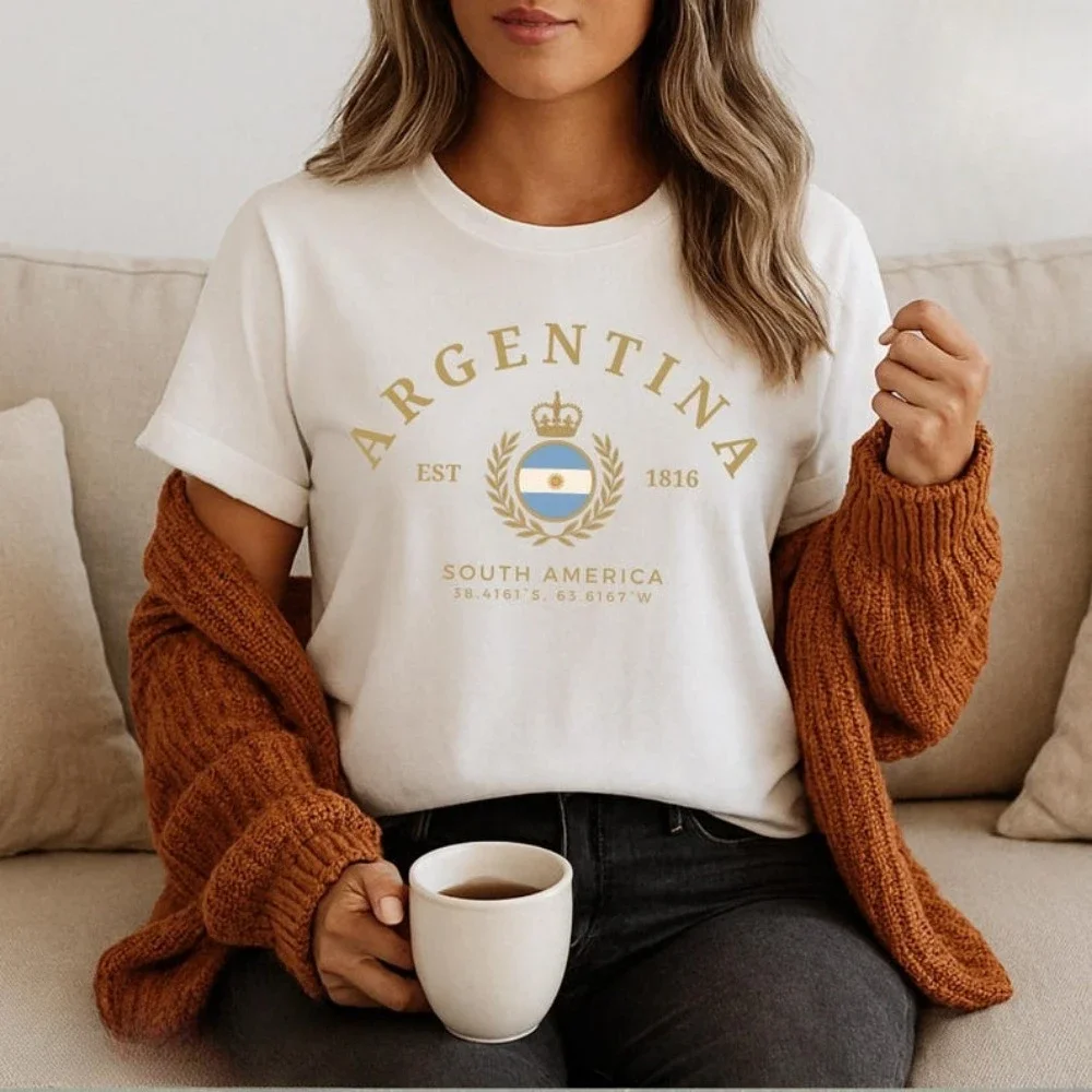 Argentina Shirt Argentina Vintage Style T-Shirt Latin America Tops Vintage Style Women Sweatshirt High Quality Tops