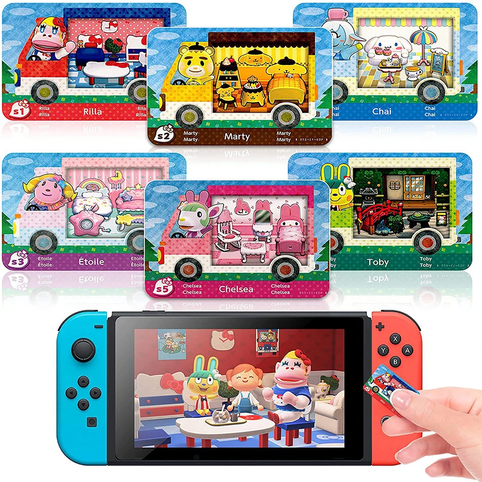 どうぶつの森,amiiboカード,キュートなロール,スイッチ,3ゲームセット,楽しい,カードの収集,さまざまなNFC