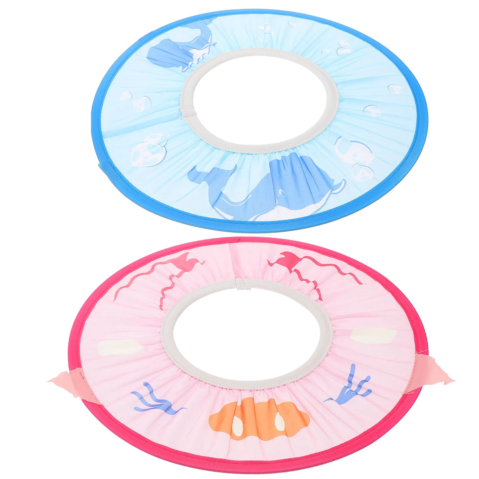 2Pcs Waterproof Baby Shower Bath Caps Ear Protective Hats Kids Shampoo Hat Bathing Protection Baby Shower Bath Caps