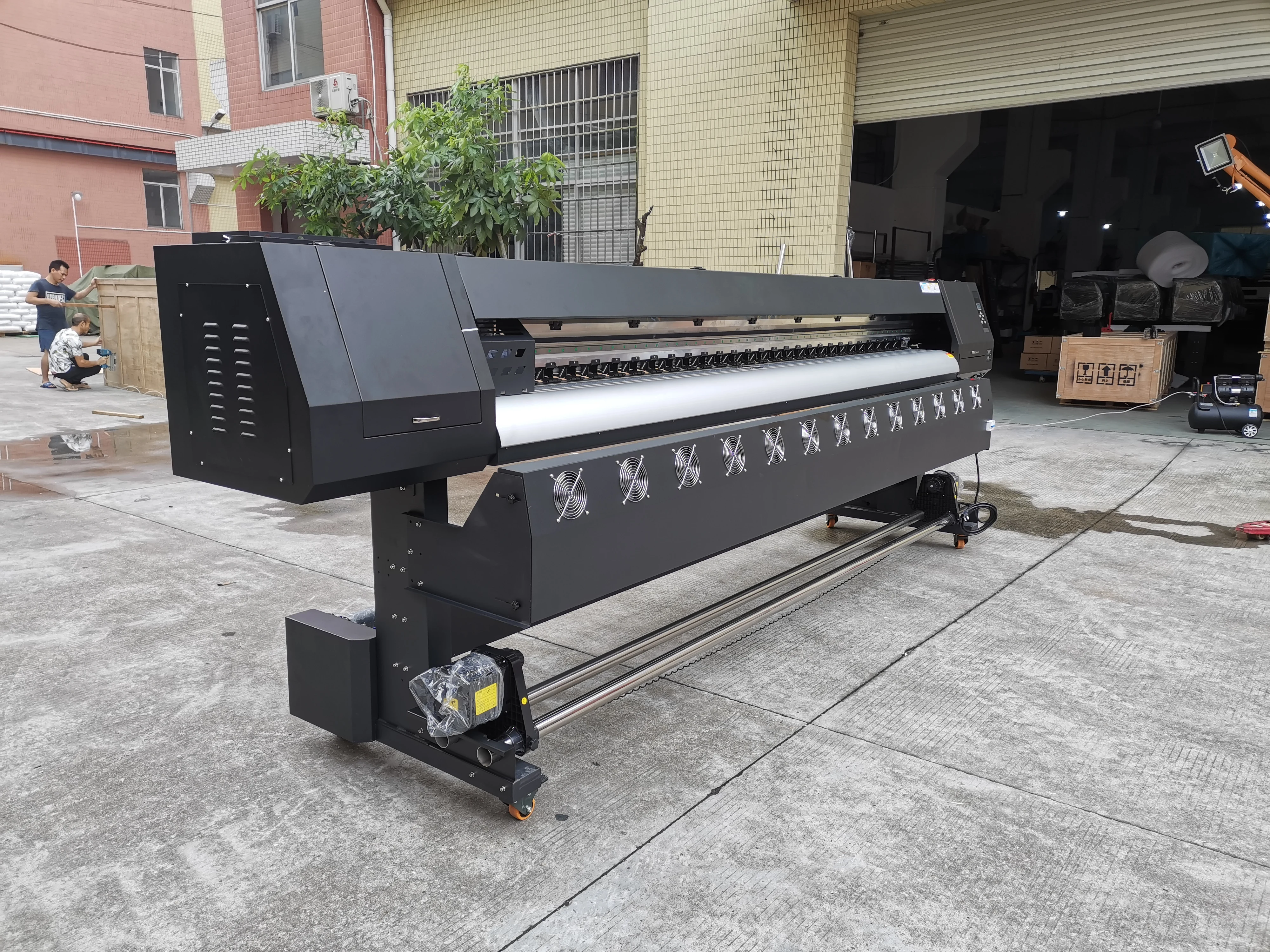 3.2m Eco Solvent Printer Machine en Cutter XP600 I3200 Printkop Grootformaat Flex Banner Printer Plotter